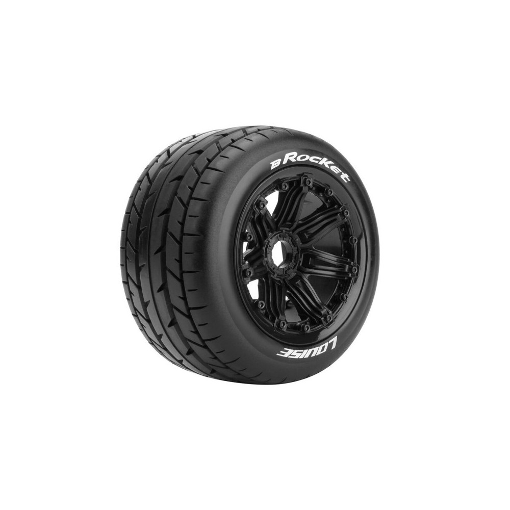 Louise RC B-ROCKET 1-5 Buggy Tire Set Mounted Sport Black Bead-Lock Wheels Hex 24mm Rear LR-T3242B Louise RC B-ROCKET 1-5 Buggy Tire Set Mounted Sport Black Bead-Lock Wheels Hex 24mm Rear LR-T3242B