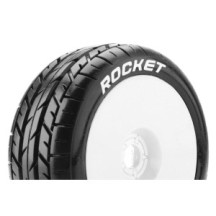Louise RC B-ROCKET 1-8 Buggy Tire Set Mounted Soft White Wheels Hex 17mm LR-T3190SW