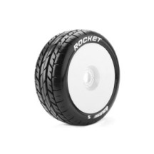 Louise RC B-ROCKET 1-8 Buggy Tire Set Mounted Soft White Wheels Hex 17mm LR-T3190SW