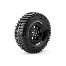 Louise RC CR-ARDENT 1-10 Crawler Tire Set Mounted Super Soft Black 1.9 Wheels Hex 12mm LR-T3232VB