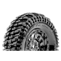 Louise RC CR-CHAMP Class 1 1-10 Crawler Tire Set Mounted Super Soft Black Chrome 1.9 Wheels Hex 12mm LR-T3345VBC