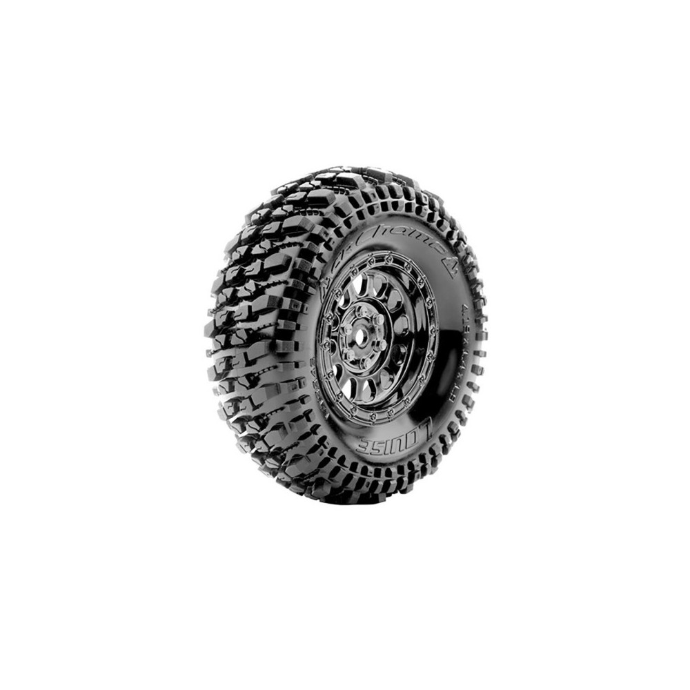 Louise RC CR-CHAMP Class 1 1-10 Crawler Tire Set Mounted Super Soft Black Chrome 1.9 Wheels Hex 12mm LR-T3345VBC Louise RC CR-CHAMP Class 1 1-10 Crawler Tire Set Mounted Super Soft Black Chrome 1.9 Wheels Hex 12mm LR-T3345VBC