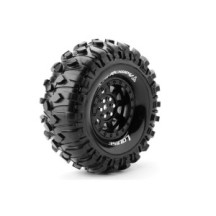 Louise RC CR-ROWDY 1-10 Crawler Tire Set Mounted Super Soft Black 1.9 Wheels Hex 12mm LR-T3233VB