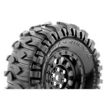 Louise RC CR-ROWDY Class 1 1-10 Crawler Tire Set Mounted Super Soft Black 1.9 Wheels Hex 12mm LR-T3347VB