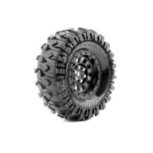 Louise RC CR-ROWDY Class 1 1-10 Crawler Tire Set Mounted Super Soft Black 1.9 Wheels Hex 12mm LR-T3347VB