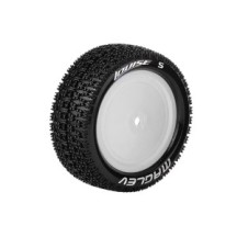 Louise RC E-MAGLEV 1-10 Buggy Tire Set Mounted Soft White Wheels Hex 12mm 4WD Front LR-T3174SWKF