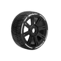 Louise RC MFT GT-SHIV 1-8 Buggy Tire Set Mounted Soft Black Spoke Wheels Hex 17mm LR-T3284SB