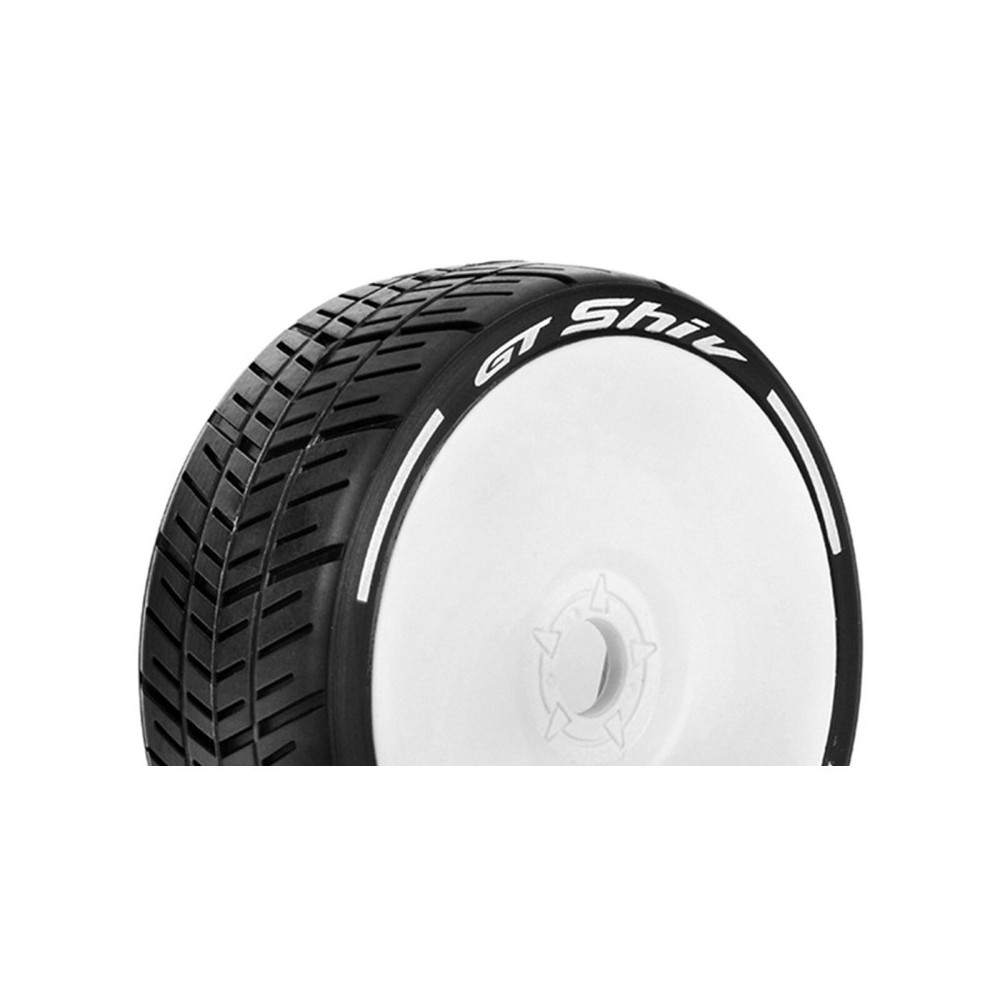 Louise RC MFT GT-SHIV 1-8 Buggy Tire Set Mounted Super Soft White Wheels Hex 17mm LR-T3284VW