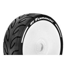 Louise RC MFT GT-TARMAC 1-8 Buggy Tire Set Mounted Soft White Wheels Hex 17mm LR-T3285SW