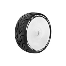 Louise RC MFT GT-TARMAC 1-8 Buggy Tire Set Mounted Soft White Wheels Hex 17mm LR-T3285SW