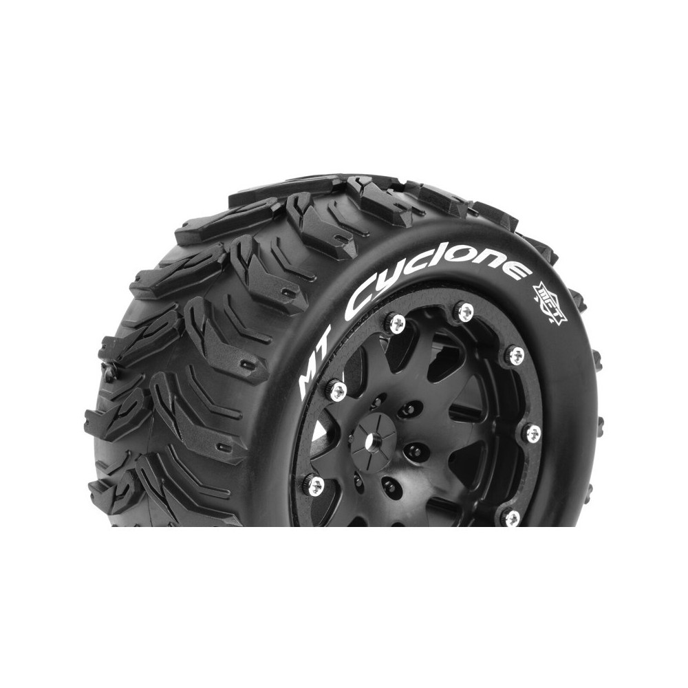 Louise RC MFT MT-CYCLONE 1-10 Monster Truck Tire Set Mounted Sport Black 2.8 Bead-Lock Wheels 1/2 LR-T3310SBM Louise RC MFT MT-CYCLONE 1-10 Monster Truck Tire Set Mounted Sport Black 2.8 Bead-Lock Wheels 1/2 LR-T3310SBM