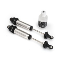 Amortiguadores GTR 139mm traseros plateados Traxxas