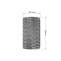 Louise RC MFT MT-CYCLONE speed 1-8 Monster Truck Tire Set Mounted Soft Black Wheels LR-T3356SB