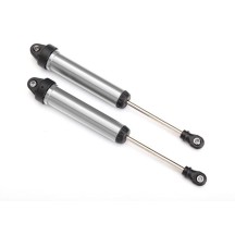 Amortiguadores GTR 160mm aluminio plateado traseros completamente ensamblados Traxxas TRX8461