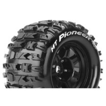 Louise RC MFT MT-PIONEER 1-8 Monster Truck Tire Set Mounted Sport Black 3.8 Bead Style Wheels 0 LR-T3321B