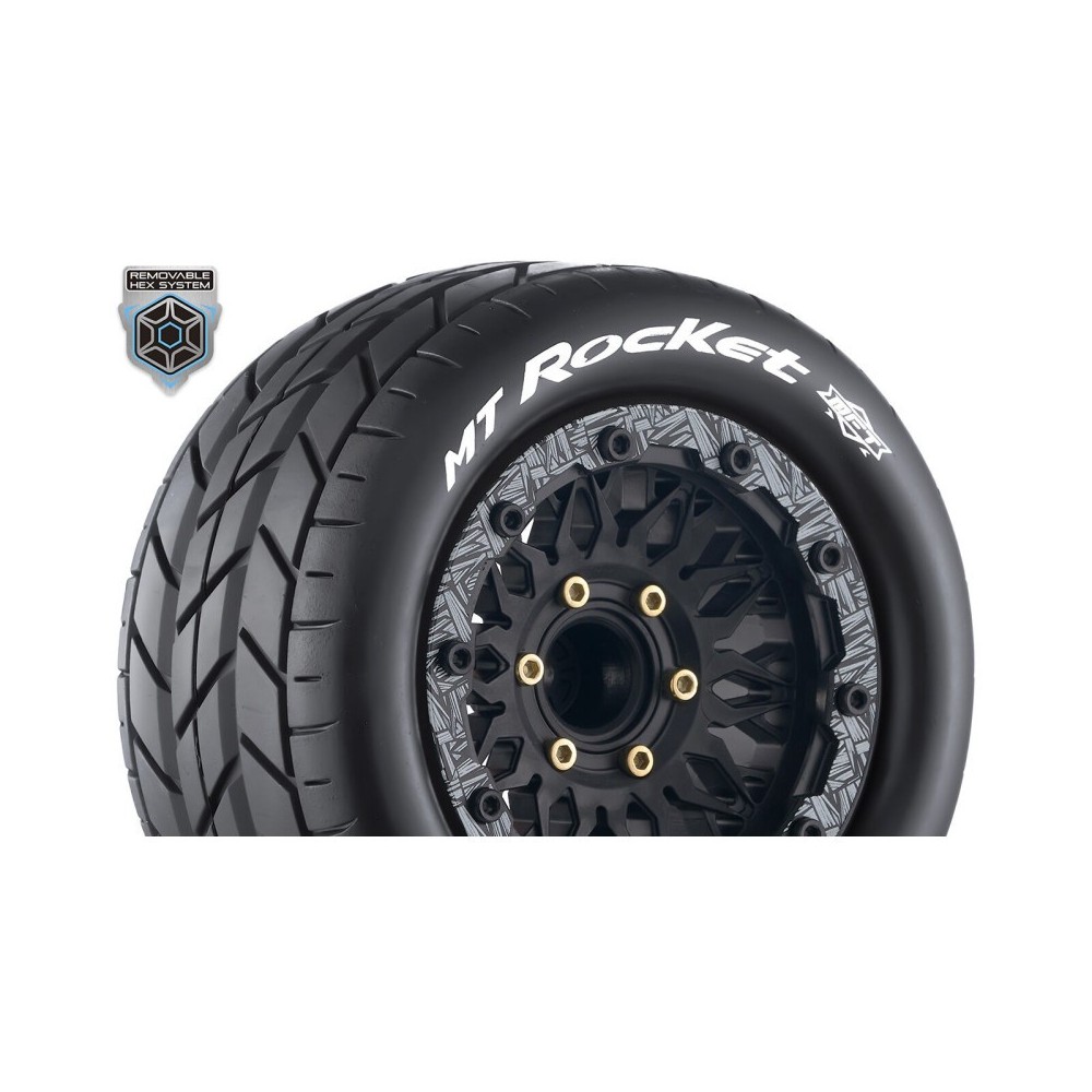 Louise RC MFT MT-ROCKET 1-10 Monster Truck Tire Set Mounted Sport LR-T3307SX