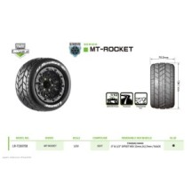 Louise RC MFT MT-ROCKET 1-10 Monster Truck Tire Set Mounted Sport LR-T3307SX