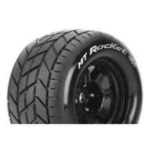 Louise RC MFT MT-ROCKET 1-8 Monster Truck Tire Set Mounted Sport Black 3.8 Bead Style Wheels 0 LR-T3320B