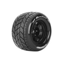 Louise RC MFT MT-ROCKET 1-8 Monster Truck Tire Set Mounted Sport Black 3.8 Bead Style Wheels 0 LR-T3320B
