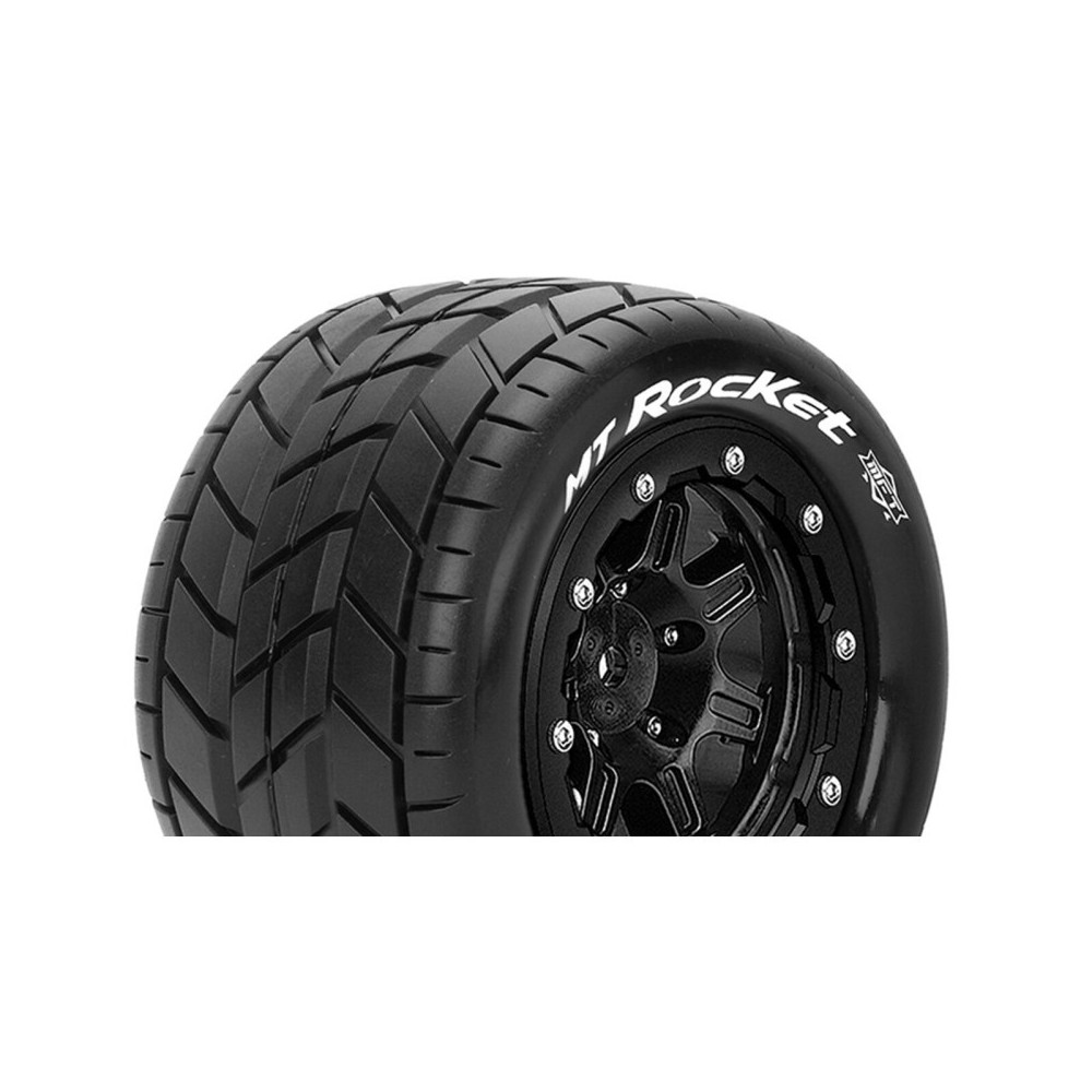 Louise RC MFT MT-ROCKET Tire Set for Maxx Mounted Sport Black 3.8 Bead-Lock Wheels 1/2-Offset LR-T3328SB Louise RC MFT MT-ROCKET Tire Set for Maxx Mounted Sport Black 3.8 Bead-Lock Wheels 1/2-Offset LR-T3328SB