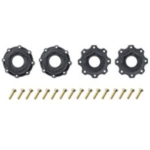 Louise RC MFT MT-ROCKET speed 1-8 Monster Truck Tire Set Mounted Soft Black Wheels LR-T3353SB