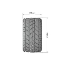 Louise RC MFT MT-ROCKET speed 1-8 Monster Truck Tire Set Mounted Soft Black Wheels LR-T3353SB