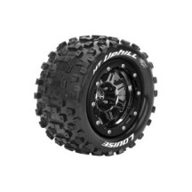 Louise RC MFT MT-UPHILL Tire Set for Maxx Mounted Sport Black Chrome 3.8 Bead-Lock Wheels 1/2 LR-T3330SBC