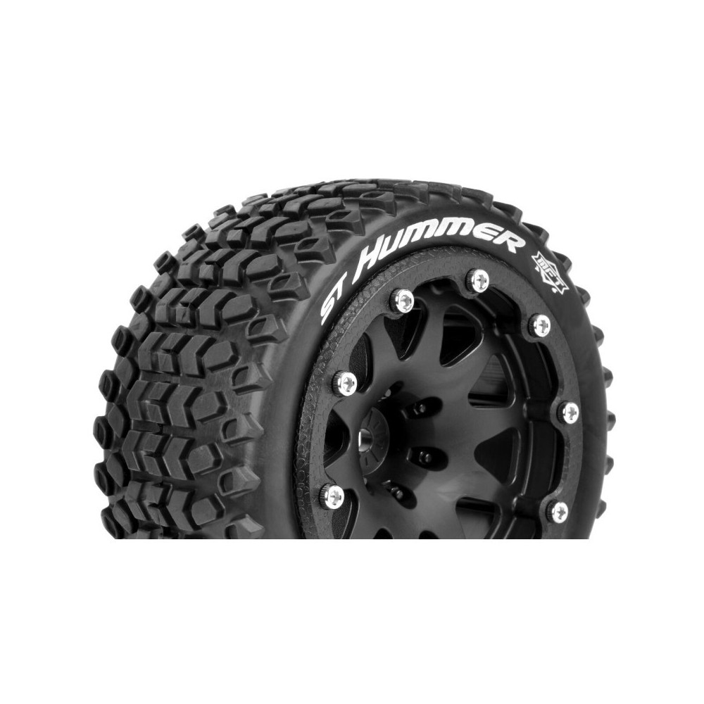 Louise RC MFT ST-HUMMER 1-10 Monster Truck Tire Set Mounted Sport Black 2.8 Bead-Lock Wheels 1/2 LR-T3314SBH Louise RC MFT ST-HUMMER 1-10 Monster Truck Tire Set Mounted Sport Black 2.8 Bead-Lock Wheels 1/2 LR-T3314SBH