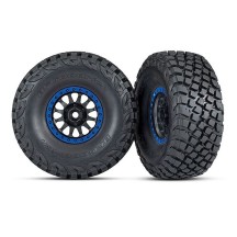Ruedas completas Traxxas Method pegadas con llanta negra-azul TRX8474X