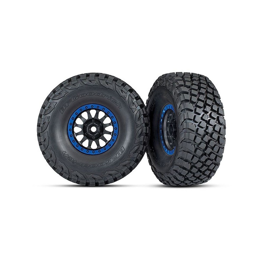Ruedas completas Traxxas Method pegadas con llanta negra-azul TRX8474X Ruedas completas Traxxas Method pegadas con llanta negra-azul TRX8474X