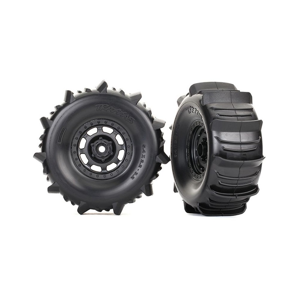 Ruedas montadas y pegadas Desert Racer con neumáticos paleta Traxxas TRX8475