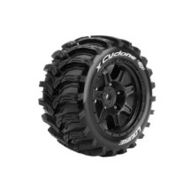 Louise RC MFT X-CYCLONE Tire Set for X-Maxx Mounted Sport Black Wheels Hex 24mm LR-T3298B