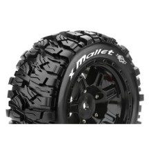 Louise RC MFT X-MALLET ARRMA Kraton 8S Mounted Sport Black wheels Hex 24mm LR-T3350BM