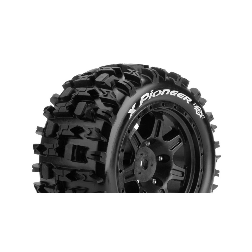 Louise RC MFT X-PIONEER Tire Set for X-Maxx Mounted Sport Black Wheels Hex 24mm LR-T3296B Louise RC MFT X-PIONEER Tire Set for X-Maxx Mounted Sport Black Wheels Hex 24mm LR-T3296B