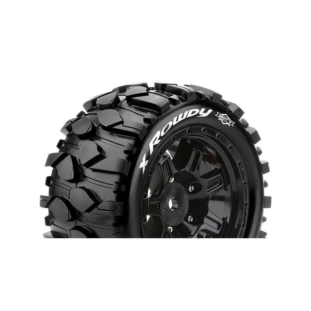 Louise RC MFT X-ROWDY Tire Set for X-Maxx Mounted Sport Black wheels Hex 24mm LR-T3351B Louise RC MFT X-ROWDY Tire Set for X-Maxx Mounted Sport Black wheels Hex 24mm LR-T3351B