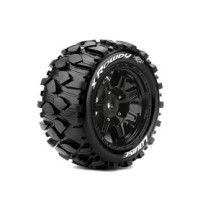 Louise RC MFT X-ROWDY Tire Set for X-Maxx Mounted Sport Black wheels Hex 24mm LR-T3351B