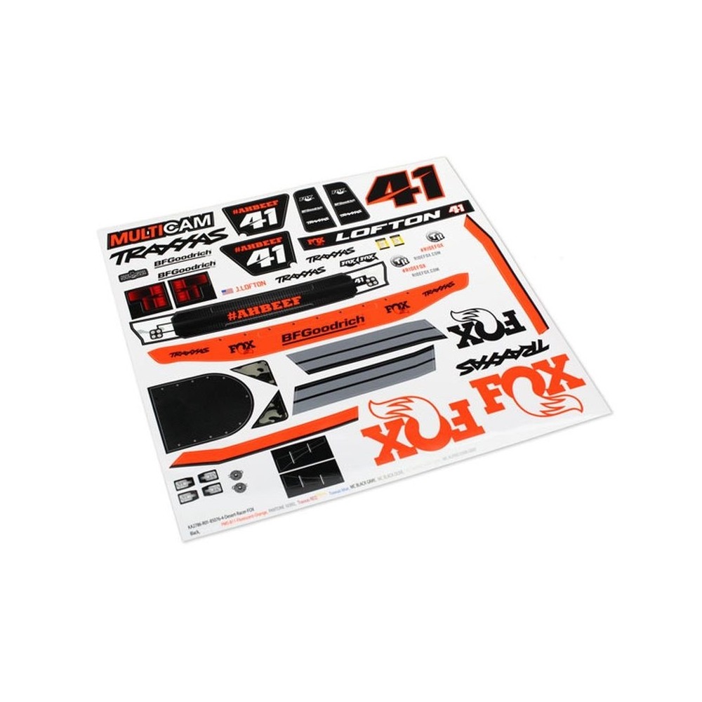 Traxxas Decals unlimited desert racer fox edition TRX8515 Traxxas Decals unlimited desert racer fox edition TRX8515