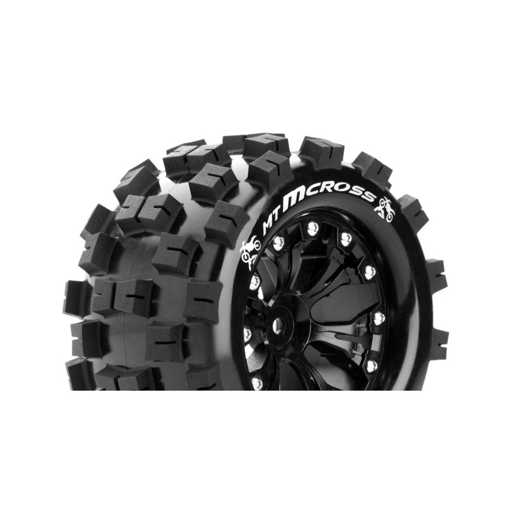Louise RC MT-MCROSS 1-10 Monster Truck Tire Set Mounted Sport Black 2.8 Wheels 0-Offset Hex 12mm LR-T3274SB Louise RC MT-MCROSS 1-10 Monster Truck Tire Set Mounted Sport Black 2.8 Wheels 0-Offset Hex 12mm LR-T3274SB