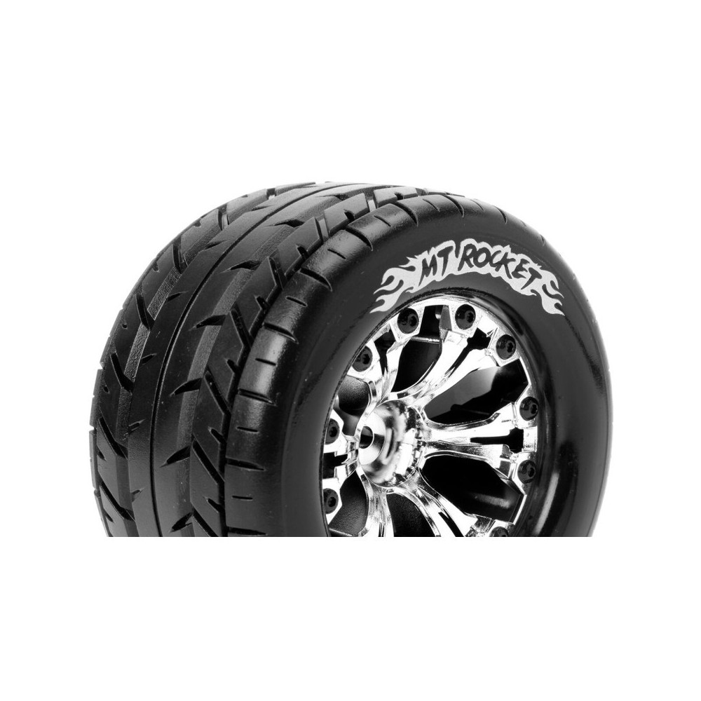 Louise RC MT-ROCKET 1-10 Monster Truck Tire Set Mounted Sport Chrome 2.8 Wheels 1/2-Offset Hex 12mm LR-T3201SCH Louise RC MT-ROCKET 1-10 Monster Truck Tire Set Mounted Sport Chrome 2.8 Wheels 1/2-Offset Hex 12mm LR-T3201SCH