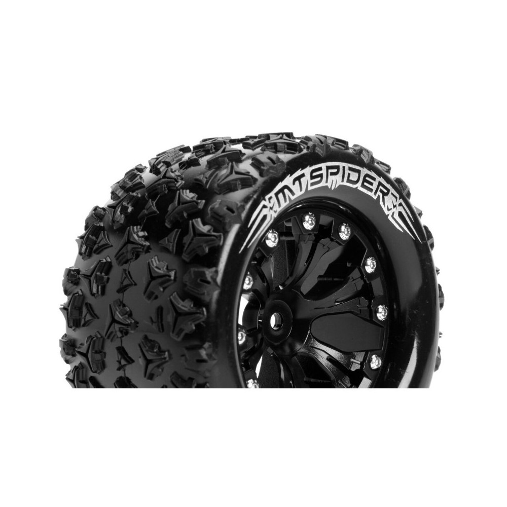 Louise RC MT-SPIDER 1-10 Monster Truck Tire Set Mounted Sport Black 2.8 Wheels 0-Offset Hex 12mm LR-T3203SB Louise RC MT-SPIDER 1-10 Monster Truck Tire Set Mounted Sport Black 2.8 Wheels 0-Offset Hex 12mm LR-T3203SB