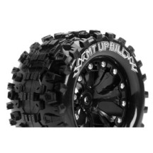 Louise RC MT-UPHILL 1-10 Monster Truck Tire Set Mounted Sport Black 2.8 Wheels 1/2-Offset Hex 12mm LR-T3204SBH