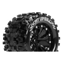 Louise RC MT-UPHILL 1-10 Monster Truck Tire Set Mounted Sport Black 2.8 Wheels 1/2-Offset Hex 12mm LR-T3204SBH