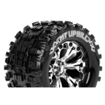Louise RC MT-UPHILL 1-10 Monster Truck Tire Set Mounted Sport Chrome 2.8 Wheels Hex 12mm LR-T3204SC