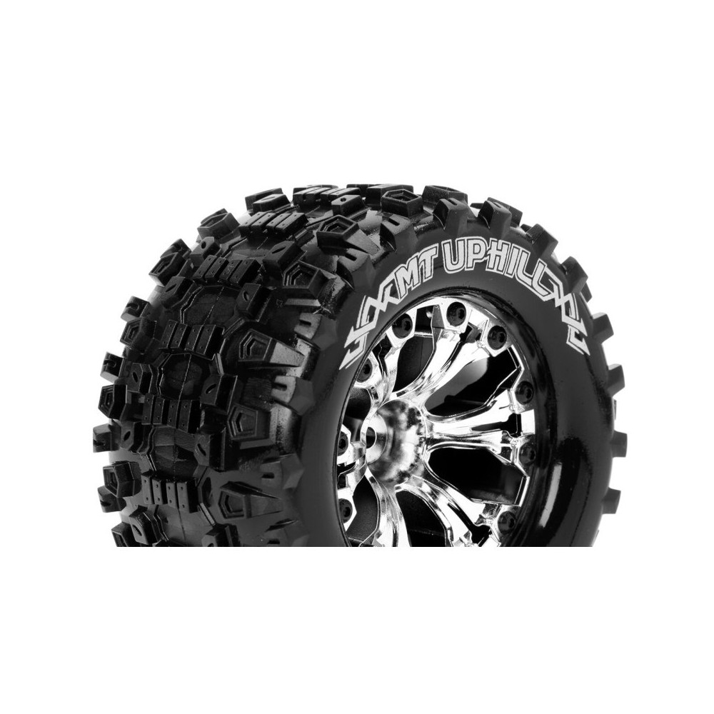 Louise RC MT-UPHILL 1-10 Monster Truck Tire Set Mounted Sport Chrome 2.8 Wheels Hex 12mm LR-T3204SC Louise RC MT-UPHILL 1-10 Monster Truck Tire Set Mounted Sport Chrome 2.8 Wheels Hex 12mm LR-T3204SC
