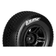 Louise RC SC-GROOVE 1-10 Short Course Tire Set Mounted Super Soft Black Wheels Hex 12mm LR-T3146VBTR