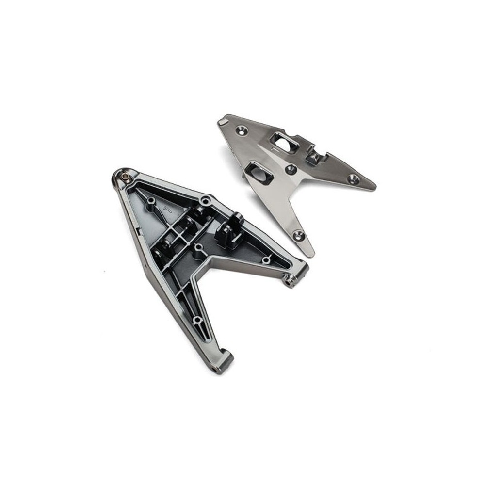 Traxxas Suspension arm lower left and arm insert (satin black chrome-plated) TRX8533X Traxxas Suspension arm lower left and arm insert (satin black chrome-plated) TRX8533X