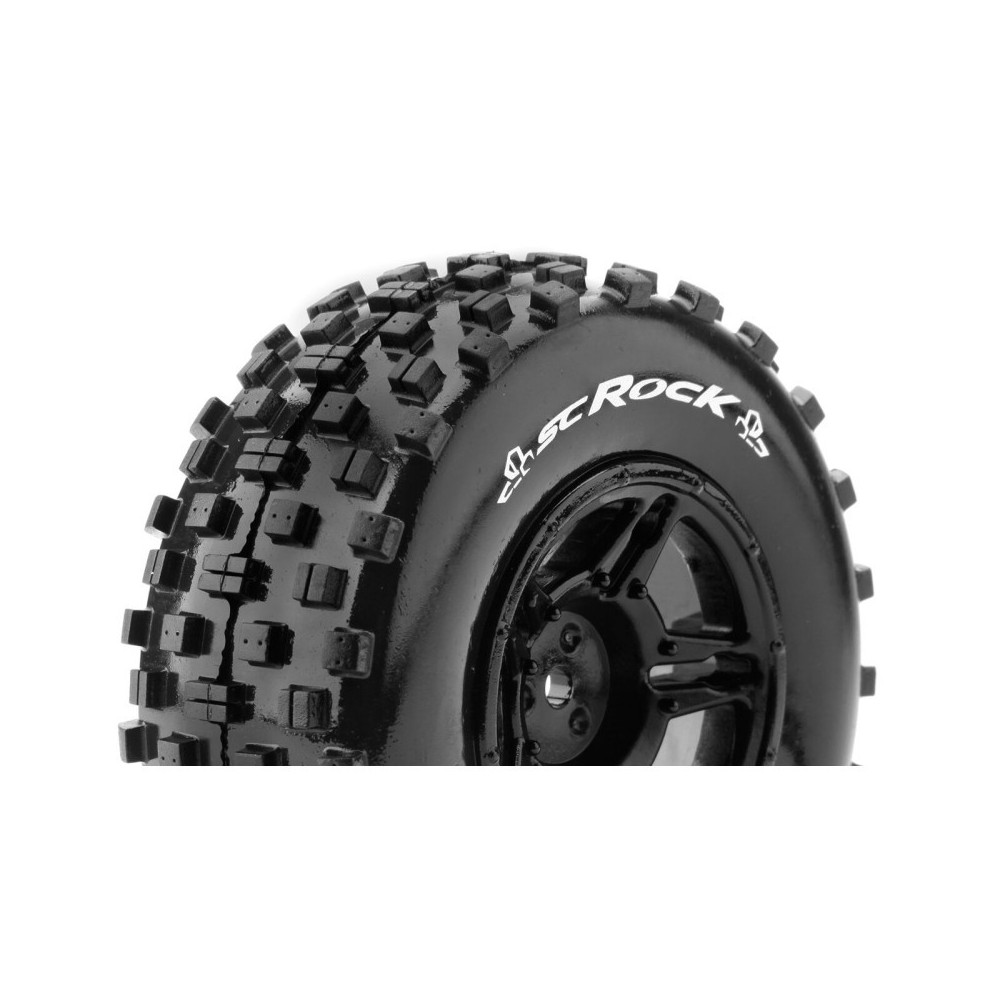 Louise RC SC-ROCK 1-10 Short Course Tire Set Mounted Soft Black Wheels Hex 12mm SLASH 2WD Front LR-T3229SBTF Louise RC SC-ROCK 1-10 Short Course Tire Set Mounted Soft Black Wheels Hex 12mm SLASH 2WD Front LR-T3229SBTF