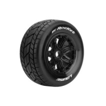 Louise RC SC-ROCKET 1-5 Short Course Truck Tire Set Mounted Sport Black Bead-Lock Wheels Hex 24mm LR-T3291B