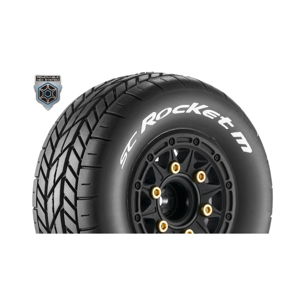 Louise RC SC-ROCKET M 1-10 Short Course Tire Set Mounted Soft Black Wheels Removable 1 LR-T3228SB Louise RC SC-ROCKET M 1-10 Short Course Tire Set Mounted Soft Black Wheels Removable 1 LR-T3228SB
