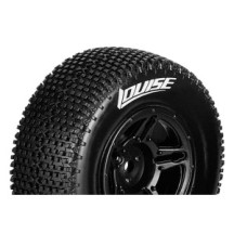 Louise RC SC-TURBO 1-10 Short Course Tire Set Mounted Soft Black Wheels Asso SC10 4X4 LR-T3147SBAA